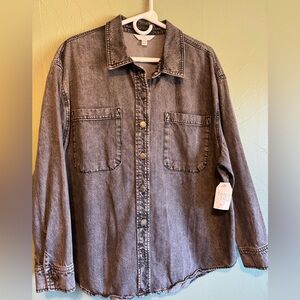 Time and Tru Gray Denim Shacket